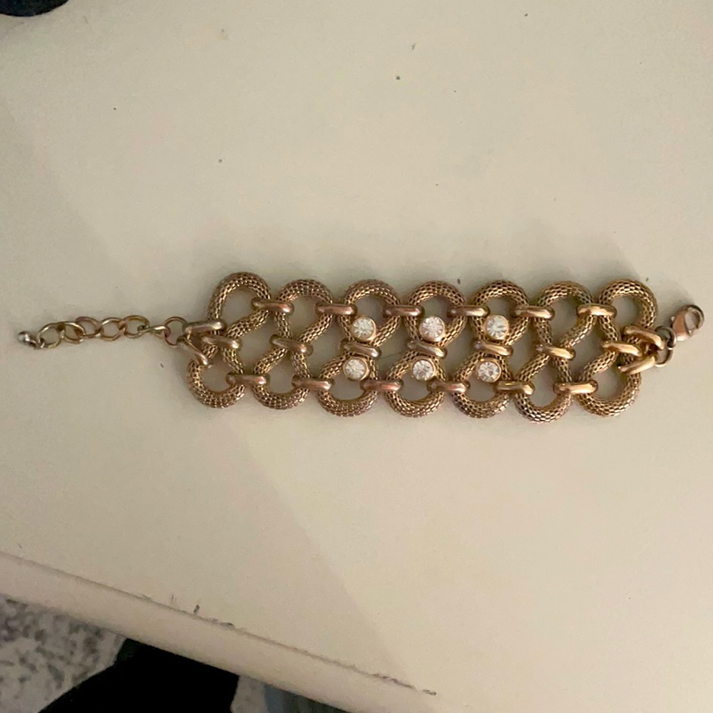 Gold woven bracelet